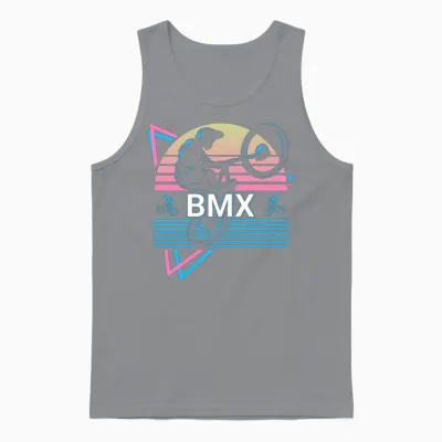 Bmx Biker Biking Retro Unisex Tank Top - Sport Grey