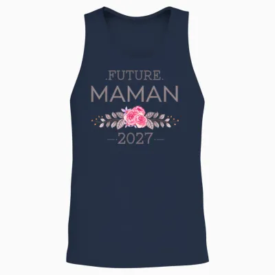 Femme Enceinte Future Maman 2027 Annonce Grossesse Original Unisex Tank Top - Navy