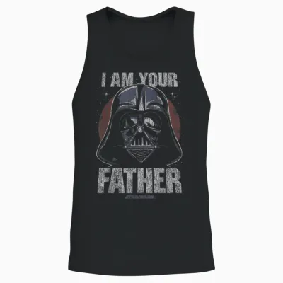 Star Wars Darth Vader I Am Your Father Dark Portrait Disney+ Unisex Tank Top - Black