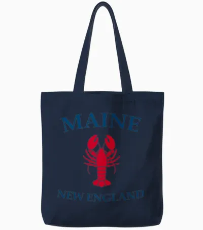 Maine Lobster New England Tote Bags - Navy