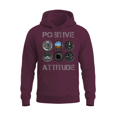Positive Attitude Pilot Unisex Hoodie - Maroon