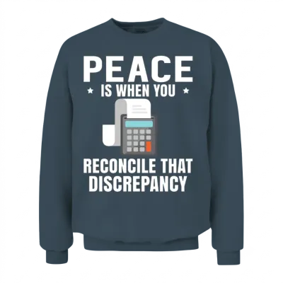 Funny Tax Accountant Peace Unisex Sweatshirt - Dark Heather