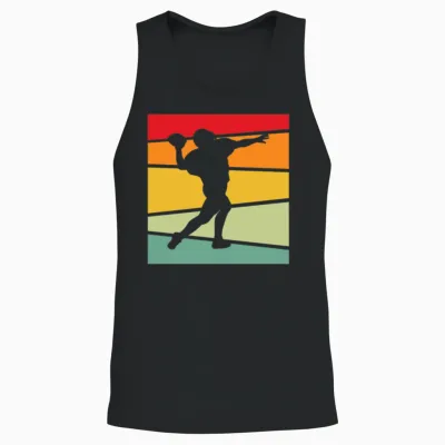 Football Retro Unisex Tank Top - Black