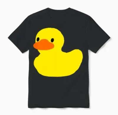 Cute Little Yellow Rubber Ducky Duck Graphic Unisex T-Shirt - Black