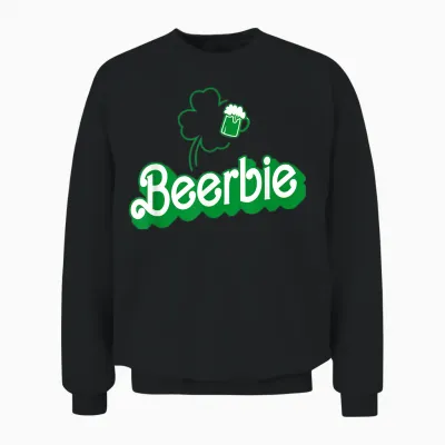 Beer Drinking St. Patty Drinking Funny St. Patrick's Day T-Shirt, Black, S Unisex Sweatshirt - Black