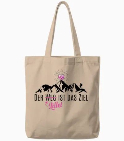 Wildberry Lillet Wanderer T-Shirt, White Tote Bags - Natural