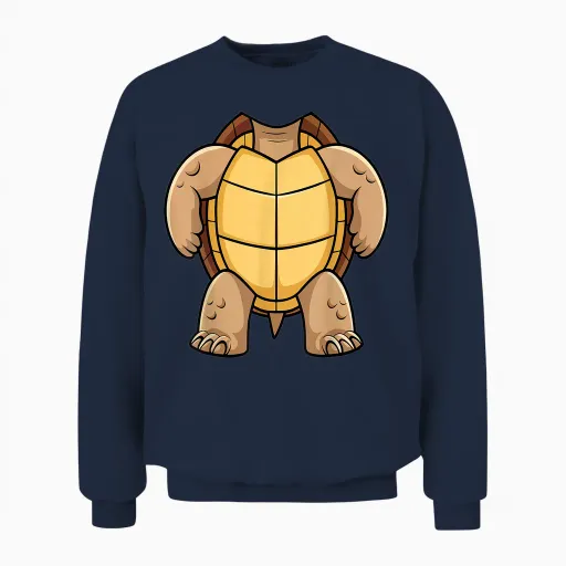 Turtle Costume for Adult, Child, Men and Women T-Shirt, Green, S Unisex Sweatshirt - Navy