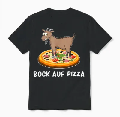 Pizza Sayings Pizza Baker Pizza Lovers Bock on Pizza T-Shirt, Black, S Unisex T-Shirt - Black