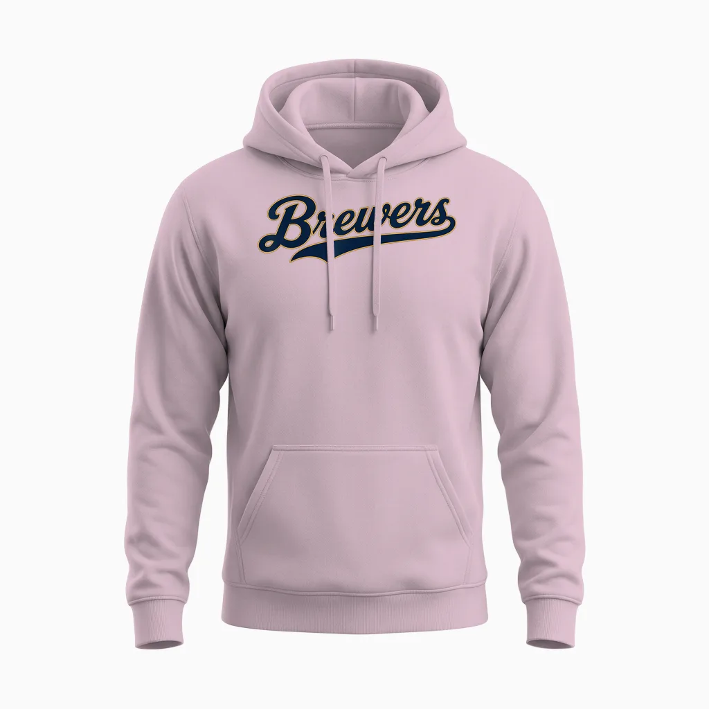 Vintage Brewers Retro Classic Gifts for Men Women Unisex Hoodie in Light Pink