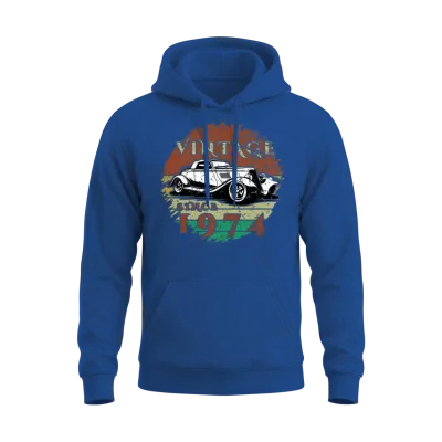 50th Birthday Classic Car - Vintage Since 1974 Unisex Hoodie - Royal