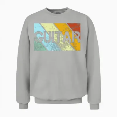 Guitar Retro Unisex Sweatshirt - Ash