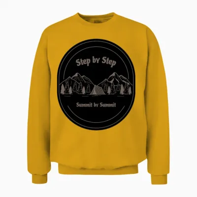 Hiking: Step by Step, Summit by Summit Unisex Sweatshirt - Gold