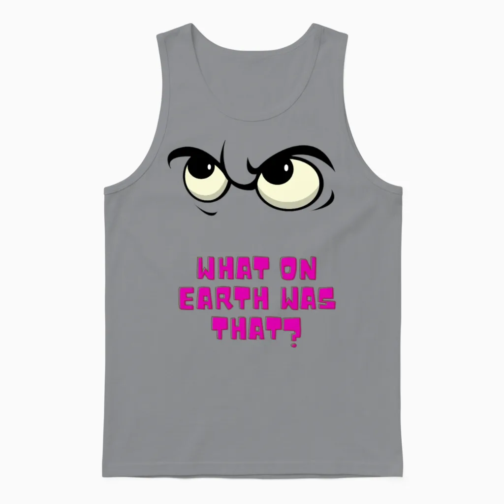 Funny Eyes Unisex Tank Top in Sport Grey