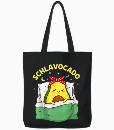 Schlavocado Pyjamas Avocado Sleep Tote Bags - Black