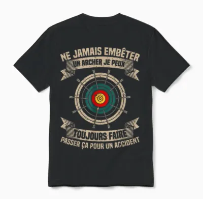 Amateur Archery Bow Hunter Archer Arrow Hunting T-Shirt, Black, S Unisex T-Shirt - Black