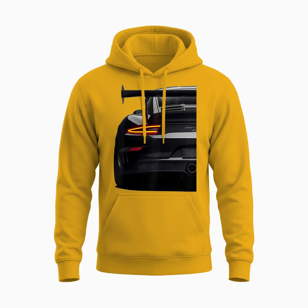Tuning Car Mechanic Tuner Drift Motorsport Gift T-Shirt, Black Unisex Hoodie in Gold
