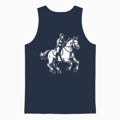 Horse Riding Unisex Tank Top - Navy
