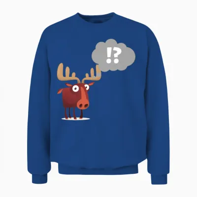 Funny Deer Design Unisex Sweatshirt - Royal