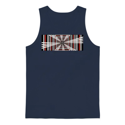 Tesla Plaid Logo Unisex Tank Top - Navy
