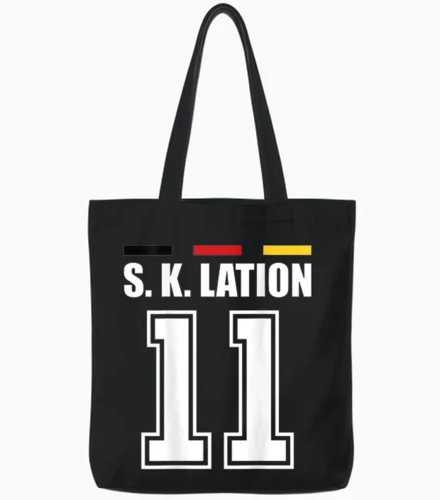 Funny Name Germany Jersey for Mallorca and the Party T-Shirt, Black, S Tote Bags in Black