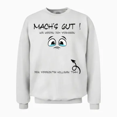 Job Change Farewell Gift Signature Colleague Farewell Unisex Sweatshirt - White
