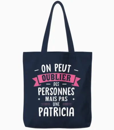 Woman Humor Girlfriend Gift Personalized Bff First Name Patricia Tote Bags - Navy