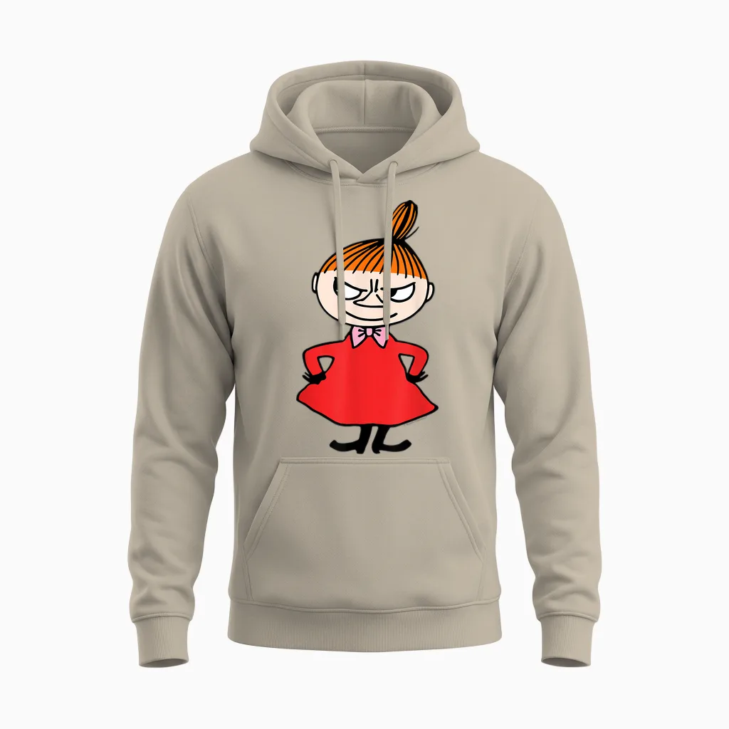 Moomin Little My Hands on Hips T-Shirt, White Unisex Hoodie in Sand