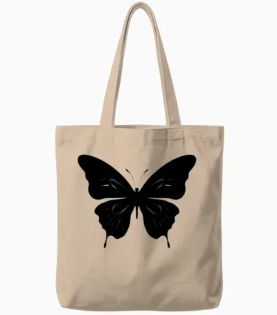 Butterfly Tote Bags - Natural