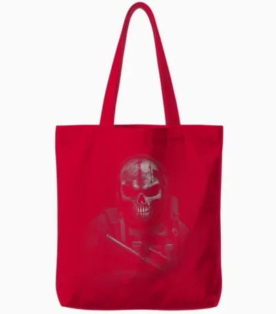 Force D'intervention - Masque De Jeu - Motif Tête De Mort Tote Bags - Red