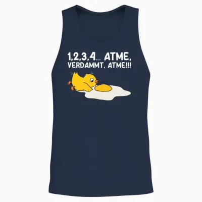 Funny German Quote Unisex Tank Top - Navy
