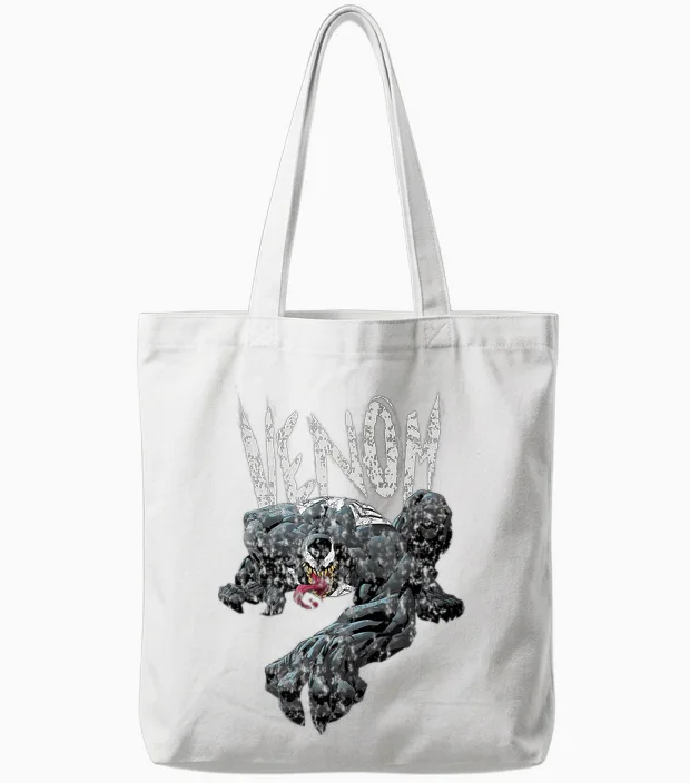 Marvel Venom Eddie Brock Tote Bags in White