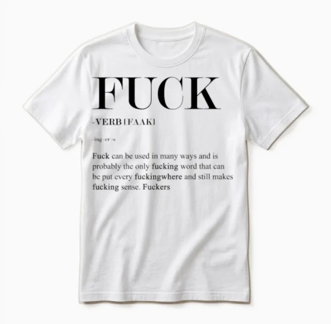 Verb Fuck Unisex T-Shirt in White