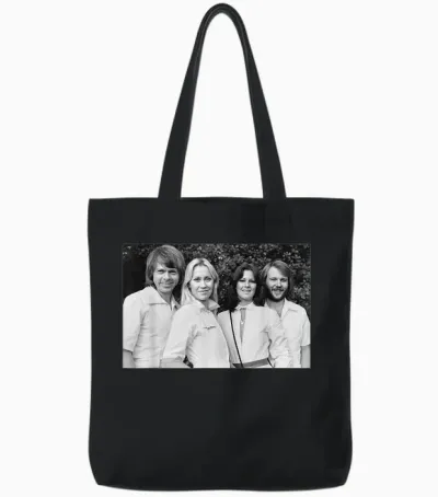 Abba — Portrait Der Schwedischen Popgruppe Arrival Promo 1976 Tote Bags - Black