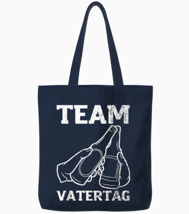 Team Vatertag Herren Bier Männertag Tote Bags in Navy