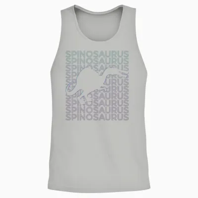Spinosaurus Dinosaur Retro Unisex Tank Top - Ash