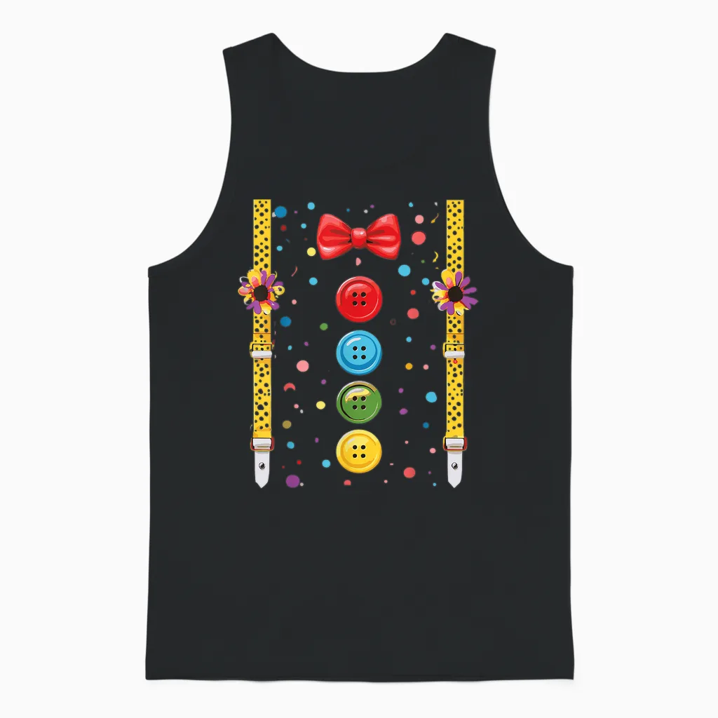 Clown Costume for Carnival - Funny Costume for Clown T-Shirt, Black, S Unisex Tank Top in Black