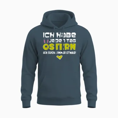 Lustiges Osterhase Ich Habe Jeden Tag Ostern Unisex Hoodie - Dark Heather