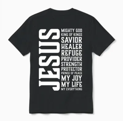 Jesus Is My Everything Cool Christian Clothing Unisex T-Shirt - Black