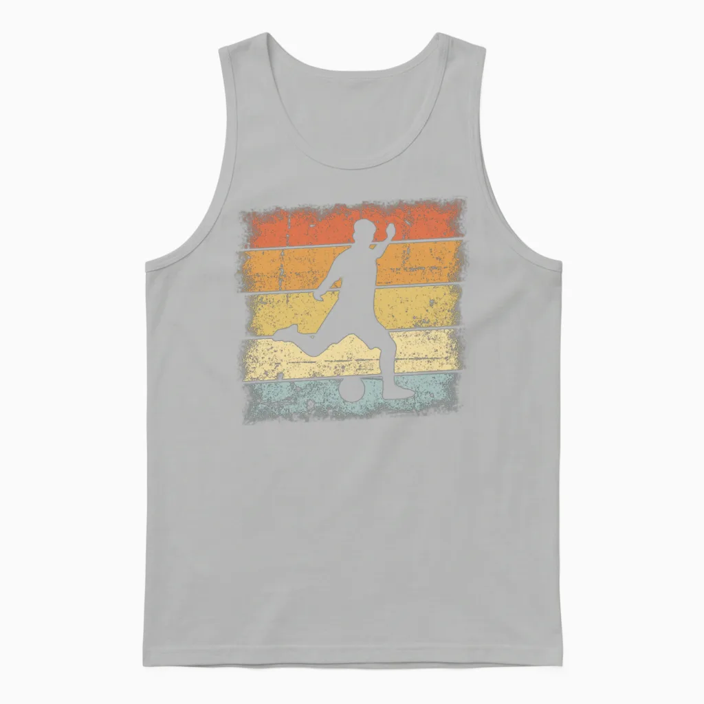 Football Retro Unisex Tank Top in Ash