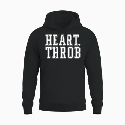 Heart Throb Retro Valentine Unisex Hoodie - Black