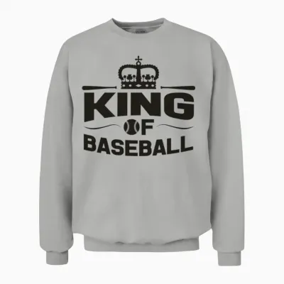King of Baseball Retro Unisex Sweatshirt - Ash