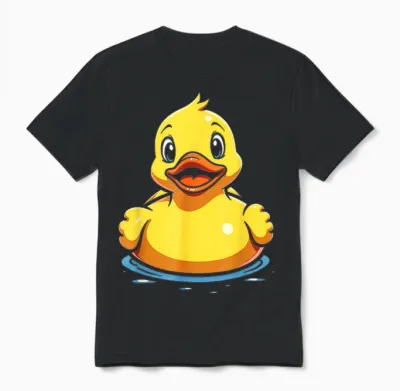 Duck Costume Duck Costume Yellow Duck Cute T-Shirt, Black, S Unisex T-Shirt - Black