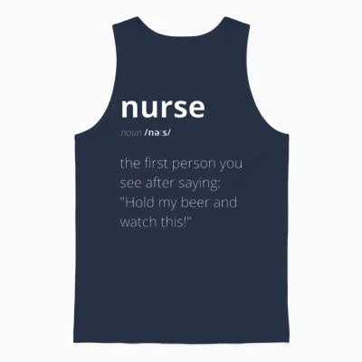 Nurse | Funny Definition Unisex Tank Top - Navy