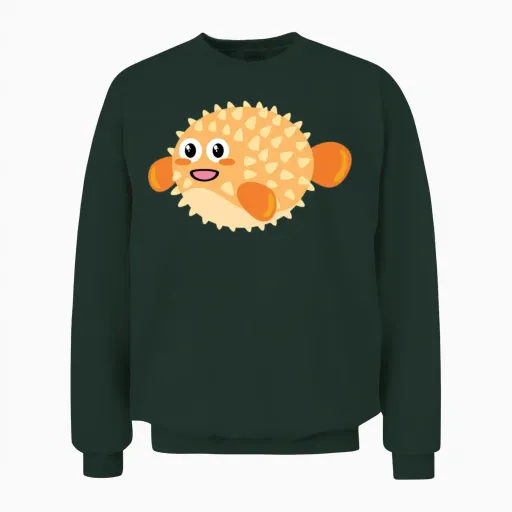 Funny Fish Unisex Sweatshirt in Forest