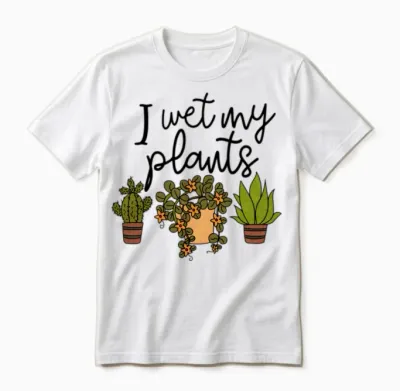 I Wet My Plants Gardening Unisex T-Shirt - White