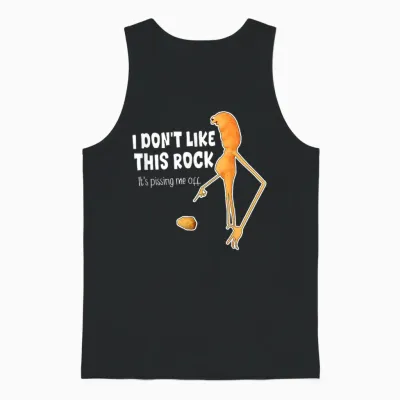 Funny Marcus the Worm Meme I Don't Like This Rock Unisex Tank Top - Black