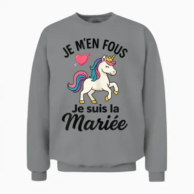 Future Bride Idea Evjf Costume Girl Unicorn Unisex Sweatshirt - Sport Grey