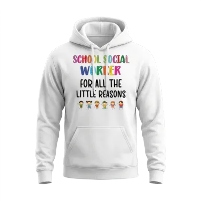 School Social Worker Gifts | Social Worker Month Unisex Hoodie - White
