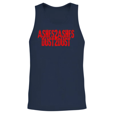 Ashes to Ashes Dust to Dust Unisex Tank Top - Navy