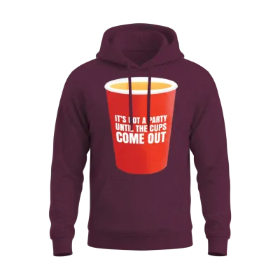 Funny Beer Pong King Beer Pong Party Unisex Hoodie - Maroon